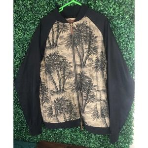 ZANEROBE Kapu Bomber Palm Camo Print Jacket L ~ Size Large ~ Reg. $225